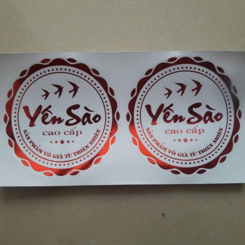 TEM DÁN HỘP YẾN - Tem 8.5cm bộ 100 cái