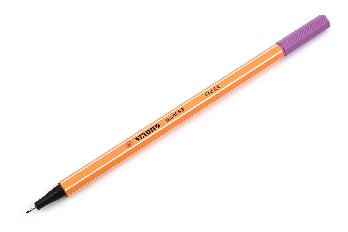 Bút kim màu Stabilo Point 88 Fineliner Makers Pen - 0.4mm - Màu tím mận natural (Plum - 60)