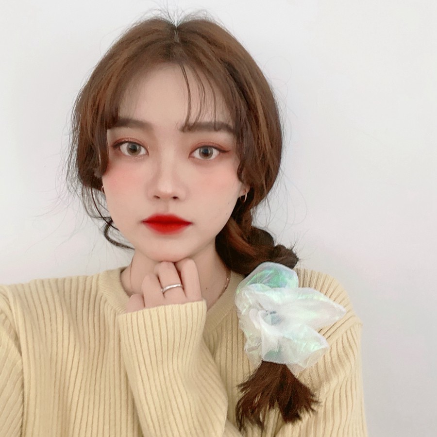 Sét 2 dây buộc tóc voan mầu ngẫu nhiên