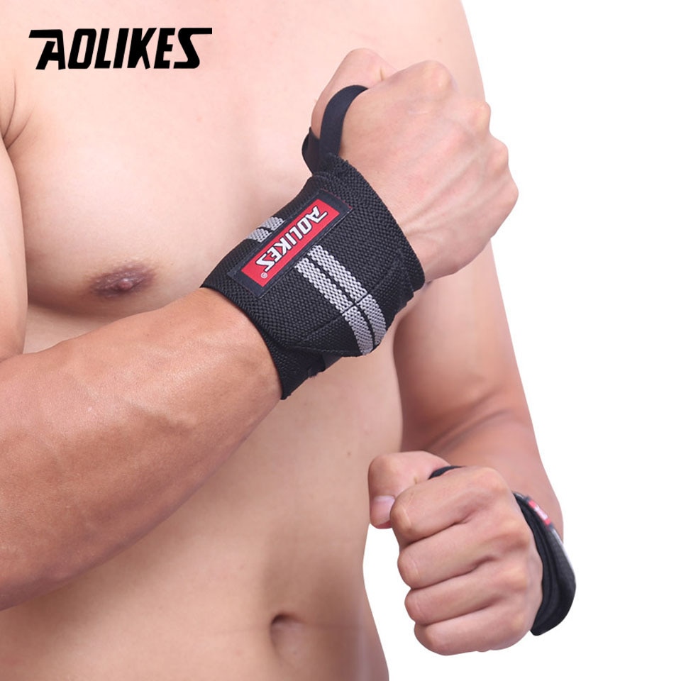 Quấn bảo vệ cổ tay tập gym AOLIKES A-1538 đàn hồi cao cấp Sport wrist protector