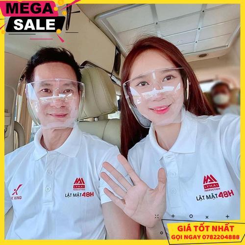 Combo 2 Kính Chống Giọt Bắn Phòng Dịch Bảo Hộ Full Face Trong Suốt - Mặt Nạ Chống Giọt Dầu Văng Bắn Chống Bụi Gió - Giao Hàng Toàn Quốc