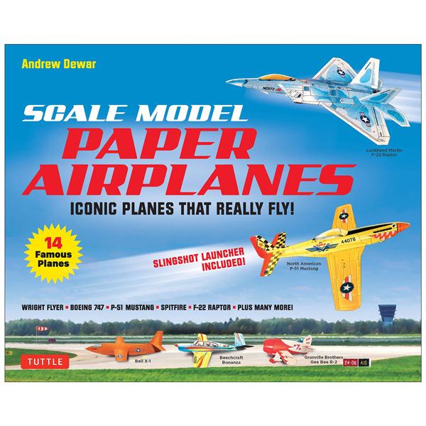 Scale Model Paper Airplanes Kit: Iconic Planes That Really Fly! Slingshot Launcher Included