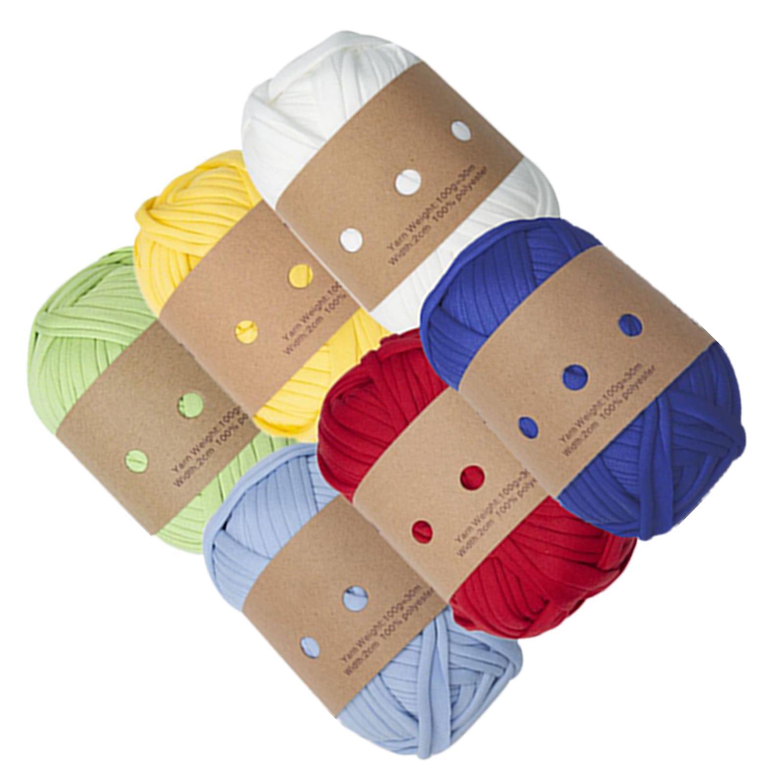 6x Knitting Yarn Set Crochet Baskets Throw Blanket Pet Bed Fabric Cloth Yarn