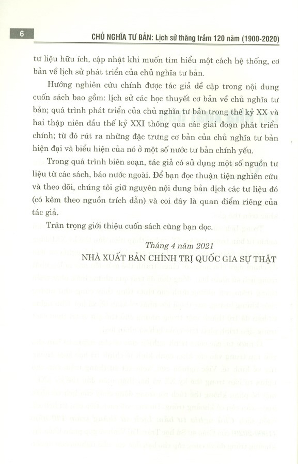 Chủ Nghĩa Tư Bản Lịch Sử Thăng Trầm 120 Năm (1900-2020) - Tái bản 2021