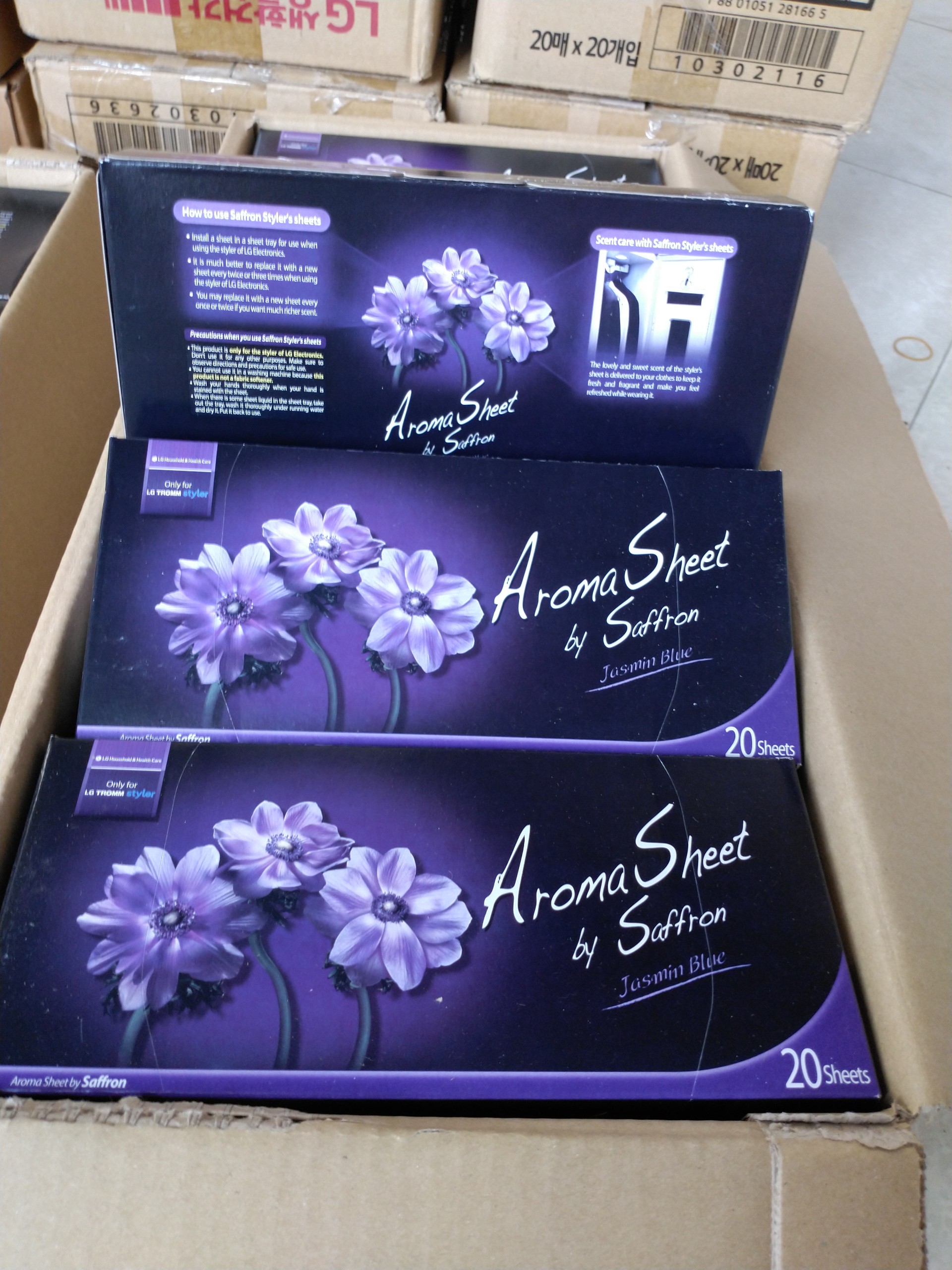 Giấy thơm Aroma Sheet hương hoa nhài dùng cho máy giặt khô LG