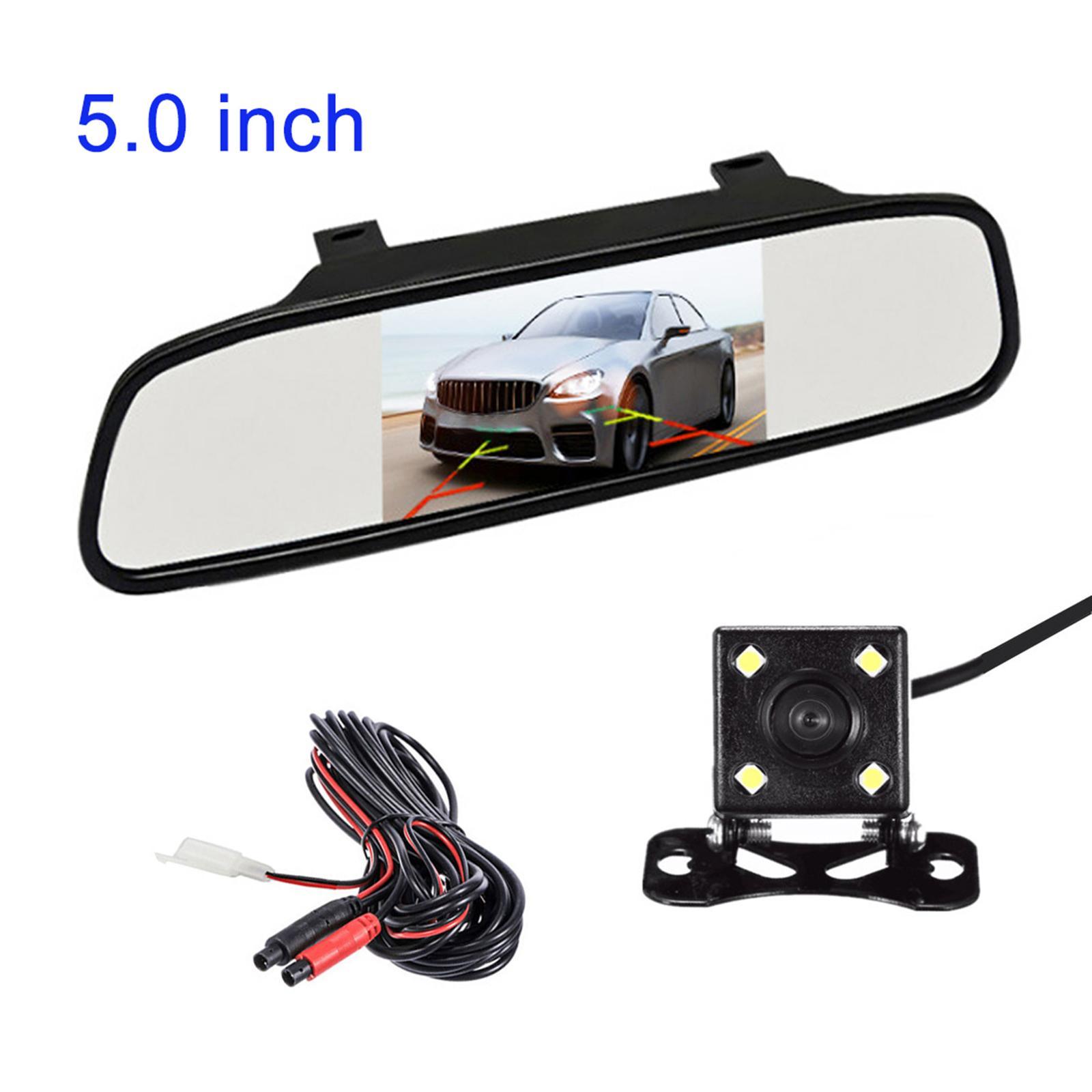 5 inch Rearview Mirror Monitor with Reversing camera cam Car HD Video