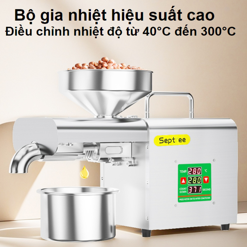 Máy ép dầu ăn thực vật dùng trong gia đình thương hiệu Mỹ cao cấp Septree X3 - Công suất 800W - Hàng nhập khẩu