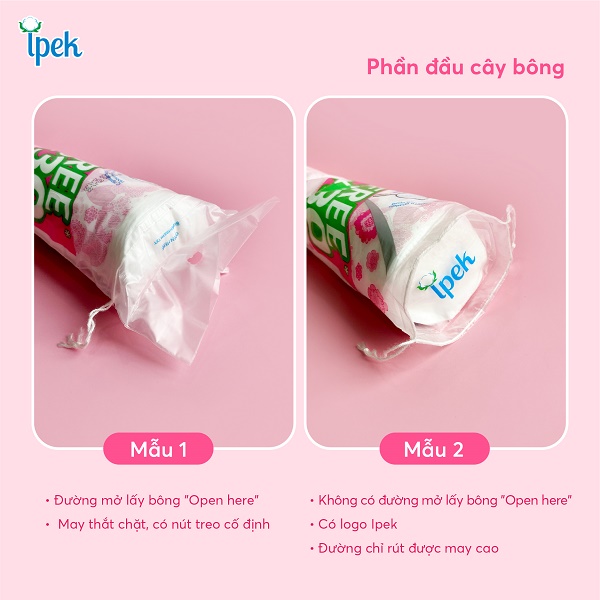 Combo 1 thùng bông tẩy trang Ipek 150 miếng