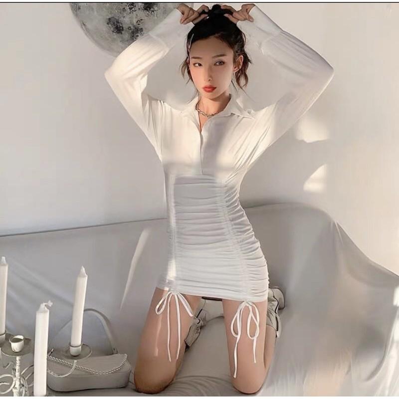 Đầm body rút dây hai bên xinh xắn