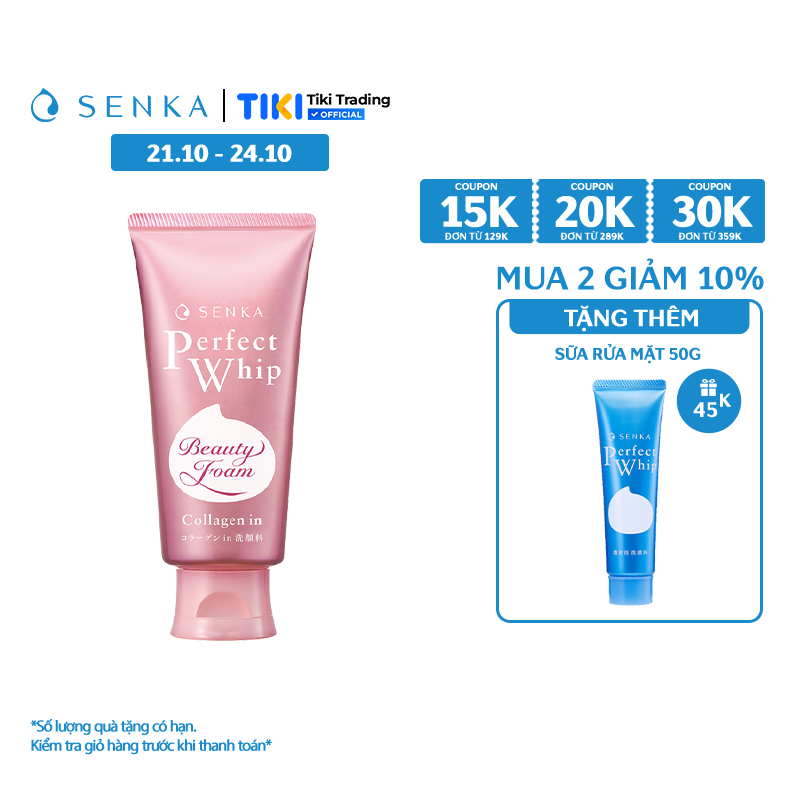 Sữa Rửa Mặt Mịn Và Săn Chắc Da Senka Perfect Whip Collagen In 120G -