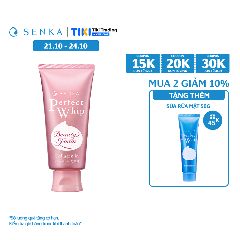 Sữa Rửa Mặt Mịn Và Săn Chắc Da Senka Perfect Whip Collagen In 120G - [4901872462087]