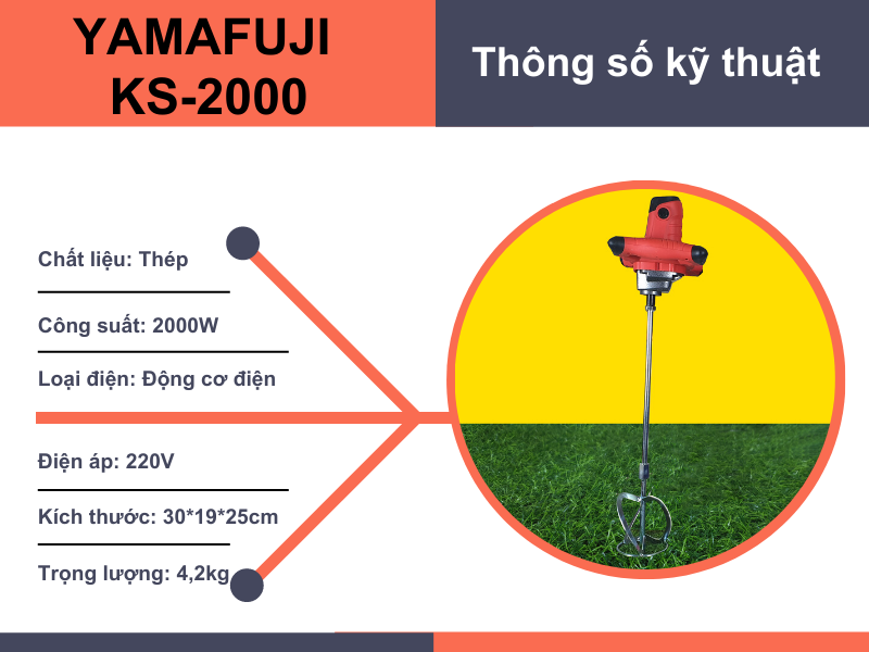 Máy khuấy sơn Yamafuji KS-2000