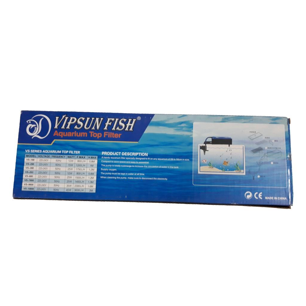 Máy Bơm Lọc Nước Hồ Cá VS-7800 & Bông Lọc - Bộ Bơm Lọc Nước Bể Cá Vipsun