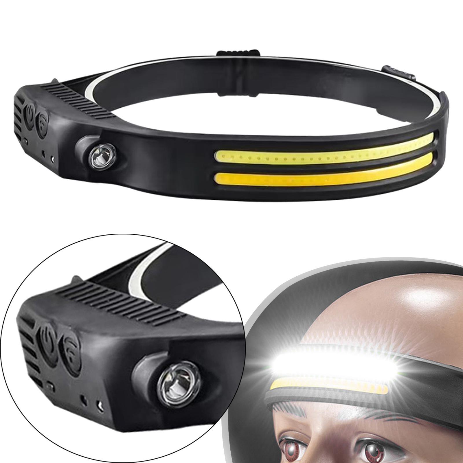 Head Light Headlight Weatherproof Head Torches, Lightweight USB Rechargeable, Head Lamps  for Camping Emergency Outdoor Hiking