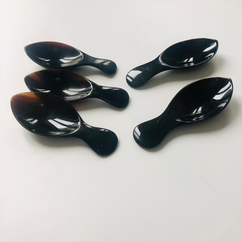 Thìa Muỗng Sừng Đen Nhỏ Xinh, Thìa Xúc, Muỗng Nêm Gia Vị, Soup, Chè, Chụp Ảnh Decor Xinh Xắn