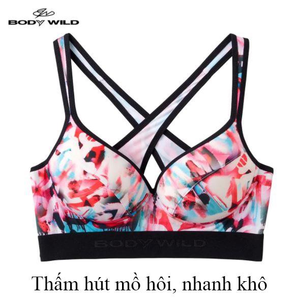 Áo ngực thể thao Body Wild thấm mồ hôi nhanh khô - Chính hãng Gunze Nhật Bản