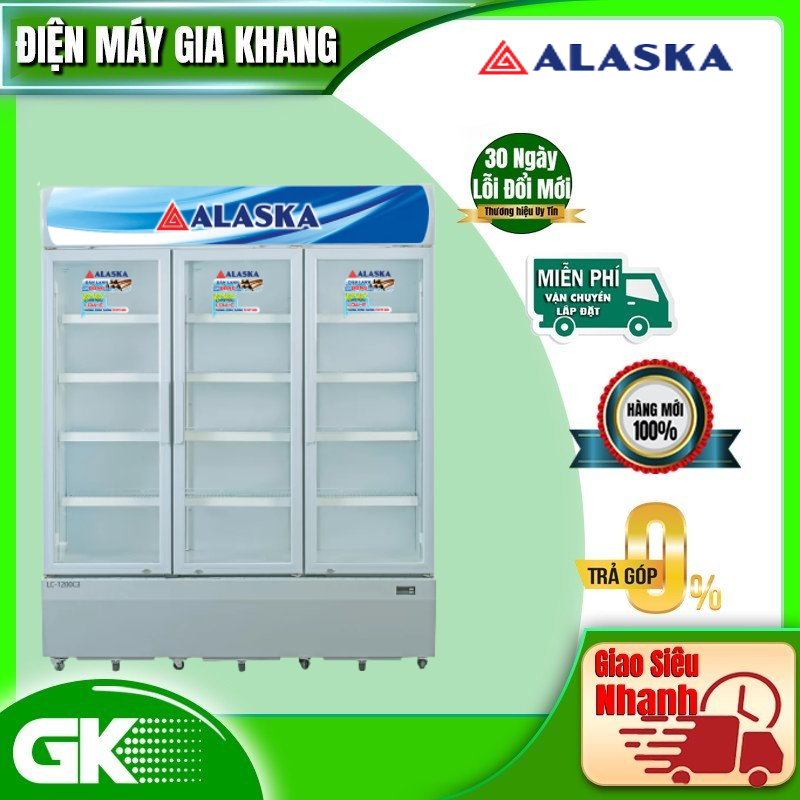 Tủ mát Alaska LC-1200C3 1200 lít 3 cánh - hàng chính hãng - chỉ giao HCM