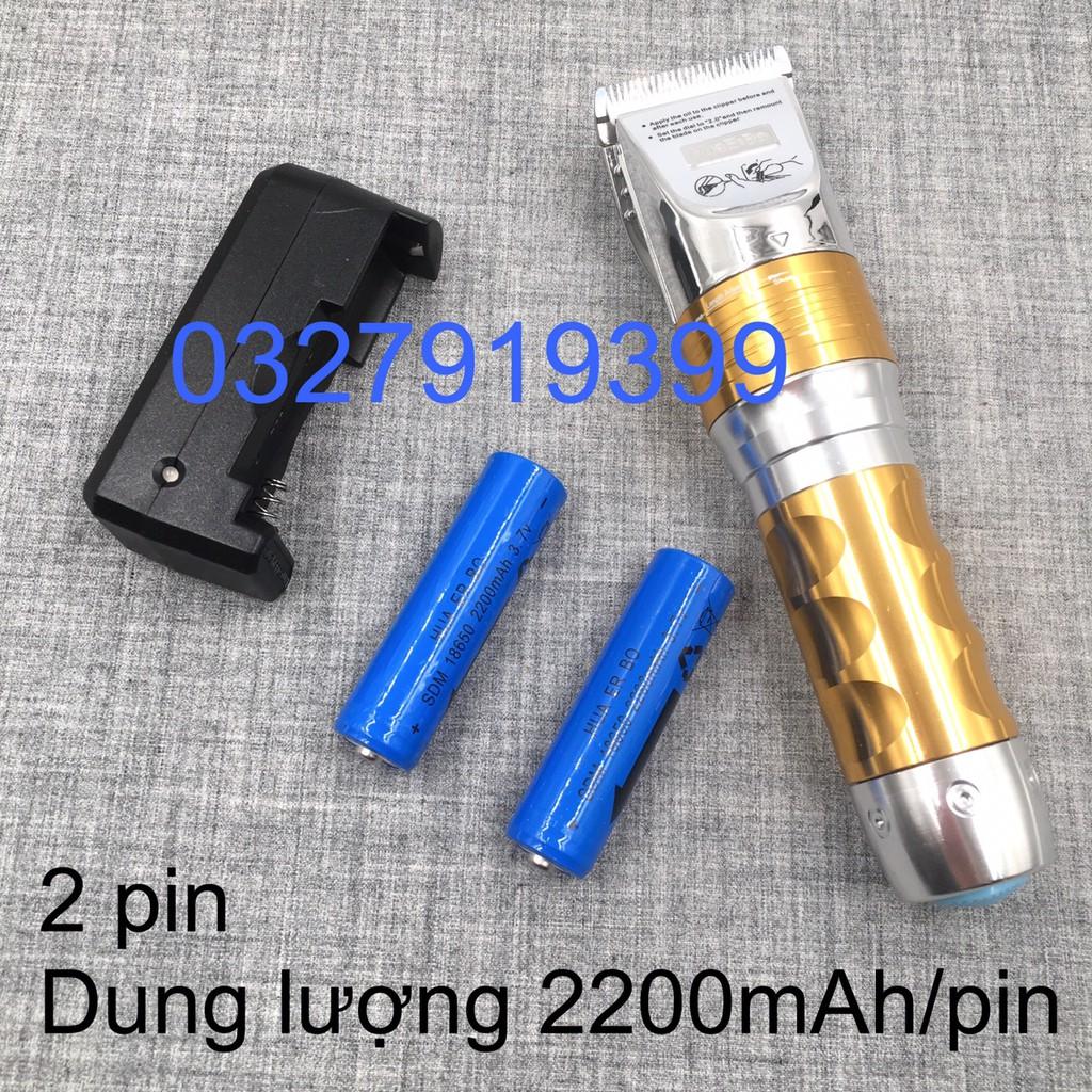 Tông đơ cắt tóc 2 pin cao cấp HUAERBO F10