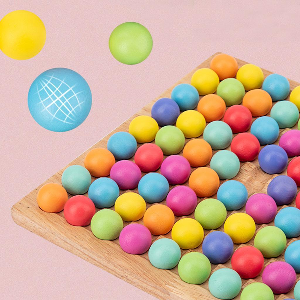 Colorful Wooden Beads Game for Toddler Multiplayer PK Math Learning