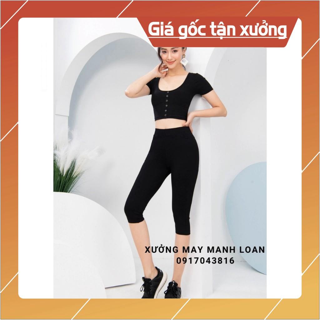 Quần Legging Ngố Lửng Qua Gối Cạp Cao Nữ BigSize 40kg - 80kg