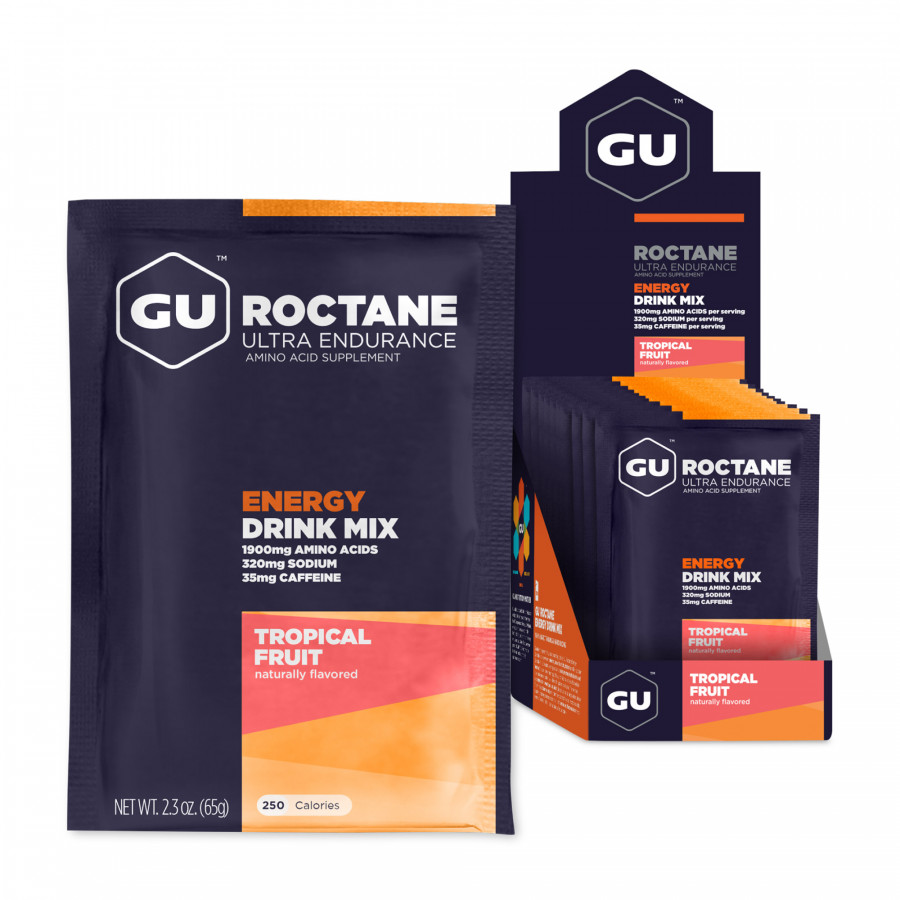 Thức uống Năng Lượng Gu Roctane Energy Vị Trái Cây Nhiệt Đới (10 Gói / Hộp)