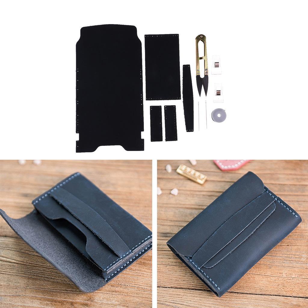 DIY Handmade Leather Wallet Purse Bag Making Kit Leathercraft Tools