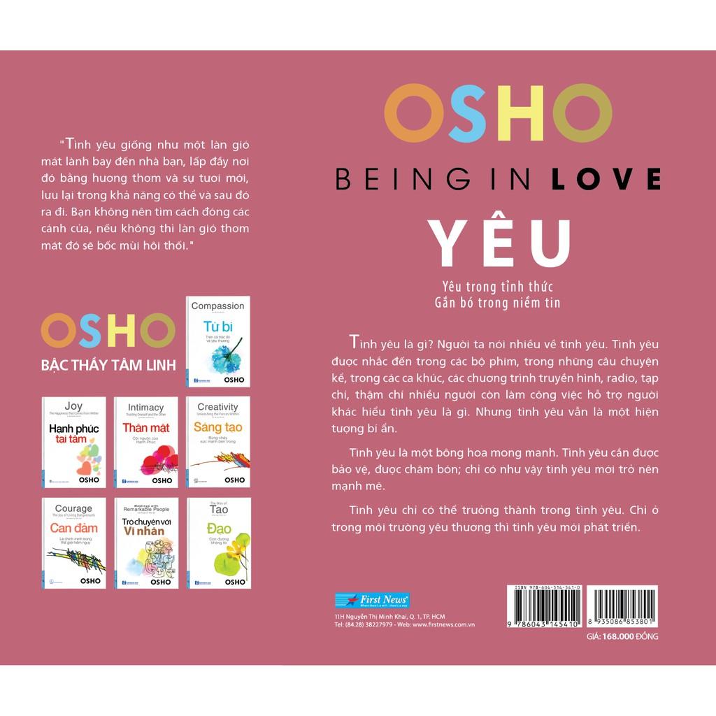 Sách - OSHO Yêu (Yêu trong tỉnh thức, gắn bó trong niềm tin) - FirstNews