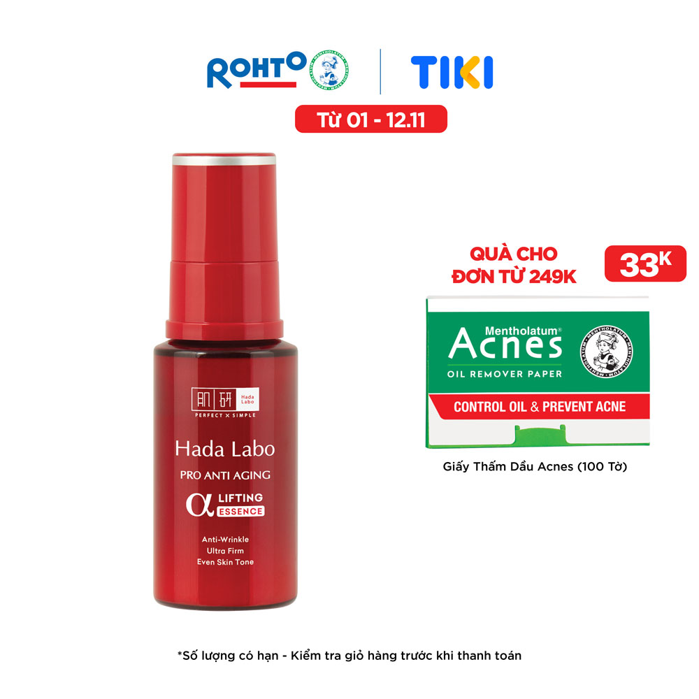 Tinh chất dưỡng chuyên biệt chống lão hóa Hada Labo Pro Anti Aging α Lifting Essence