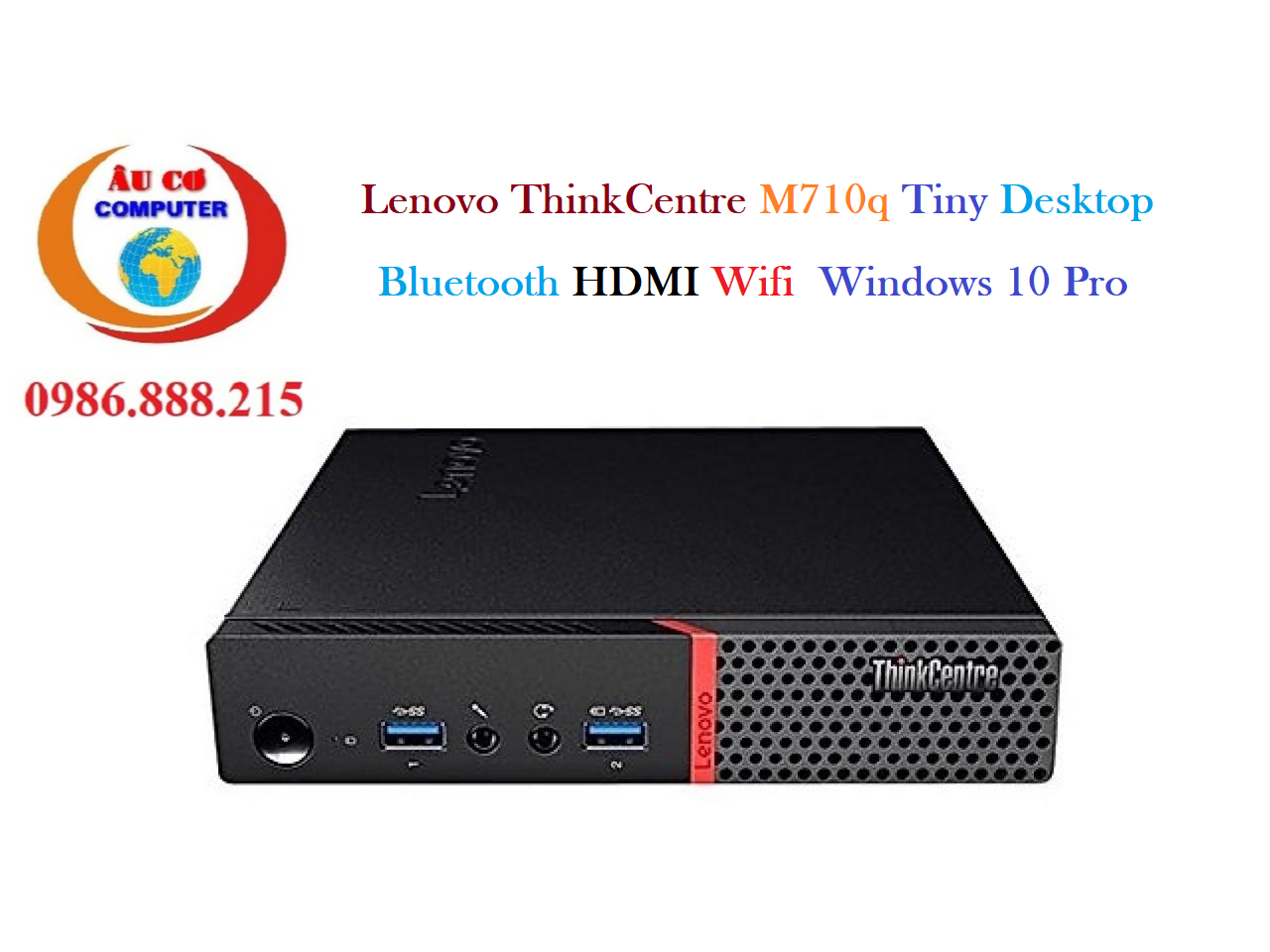 Lenovo ThinkCentre M710q Tiny (Core i7-6700, 8GB DDR4, 256GB SSD, WiFi,Windows 10 Pro 64)– Nhỏ gọn đầy sức mạnh - HÀNG CHÍNH HÃNG