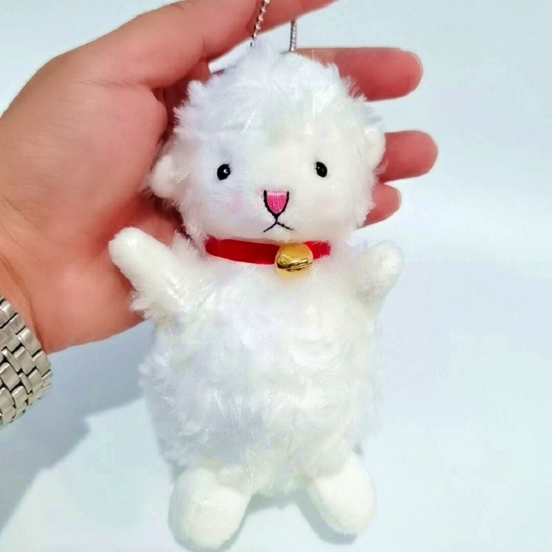 Móc khóa cừu bông, móc khóa gấu bông hình cừu nhồi bông xinh xắn