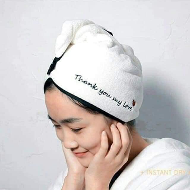 Khăn ủ tóc, khăn lau khô đầu thấm hút siêu đẹp dài 61cm