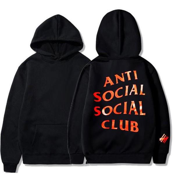 thời trang unisex nam nữ, Áo hoodie ANTI SOCIAL chất nỉ bông loại 1 giá rẻ MS02