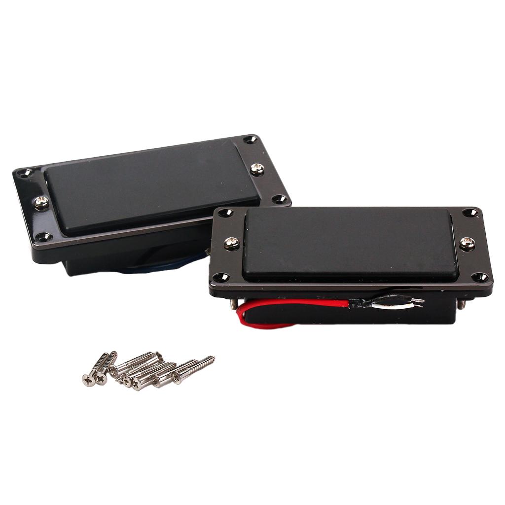 2 Chiếc Gọng Đen Kín Cuộn Dây Cổ Cầu Humbucker Bán Tải dành cho Phần Guitar