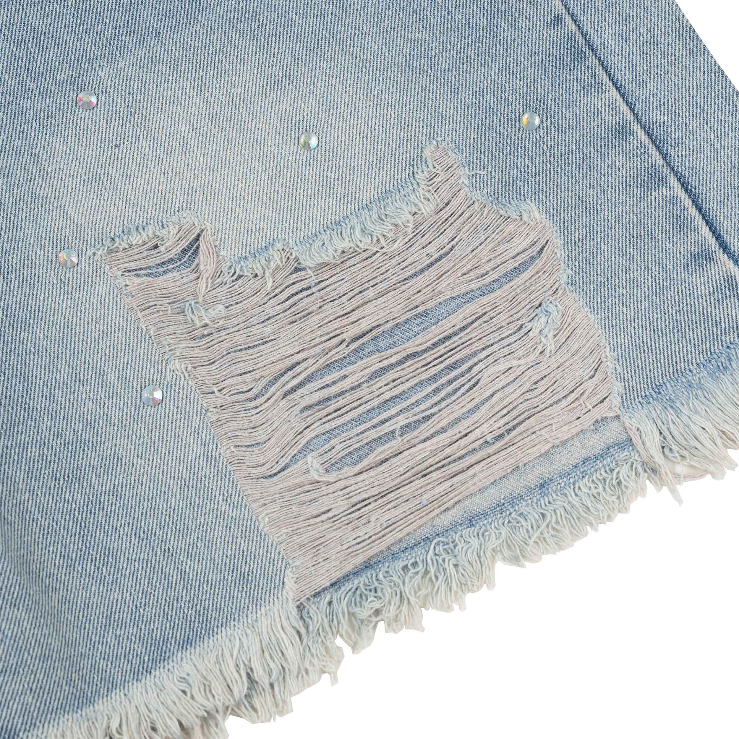 Quần DirtyCoins Denim Shorts Studs - Blue Wash