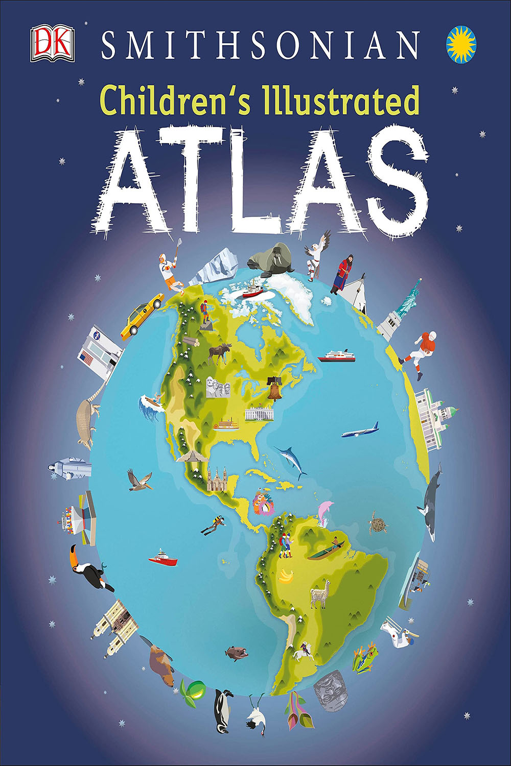 Sách Khám Phá - Children's Illustrated Atlas - Một Cuốn Bản Đồ Dạng Atlas Thế Giới Có 1 Không 2, Cuốn Sách Sẽ Đưa Các Con Vào Chuyến Đi Vòng Quanh Thế Giới Kỳ Thú - Á Châu books, Bìa Cứng, In Màu