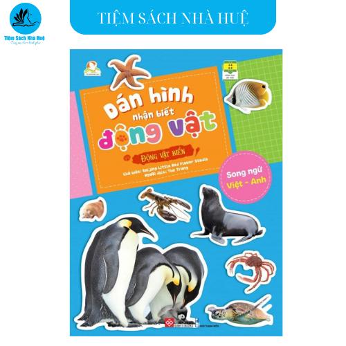 Sách Dán hình nhận biết động vật - Động vật biển - Dành cho bé từ 3-9 tuổi - Đinh Tị