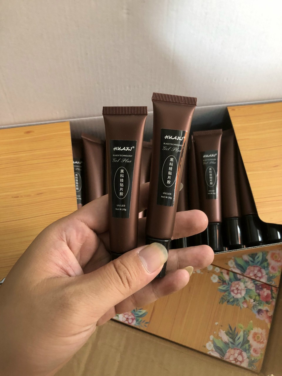 Gel tuýp Huaxi cao cấp dán móng up đa năng tiện lợi - Tuýp gel định hình nail, đính đá chuyên dụng 20g