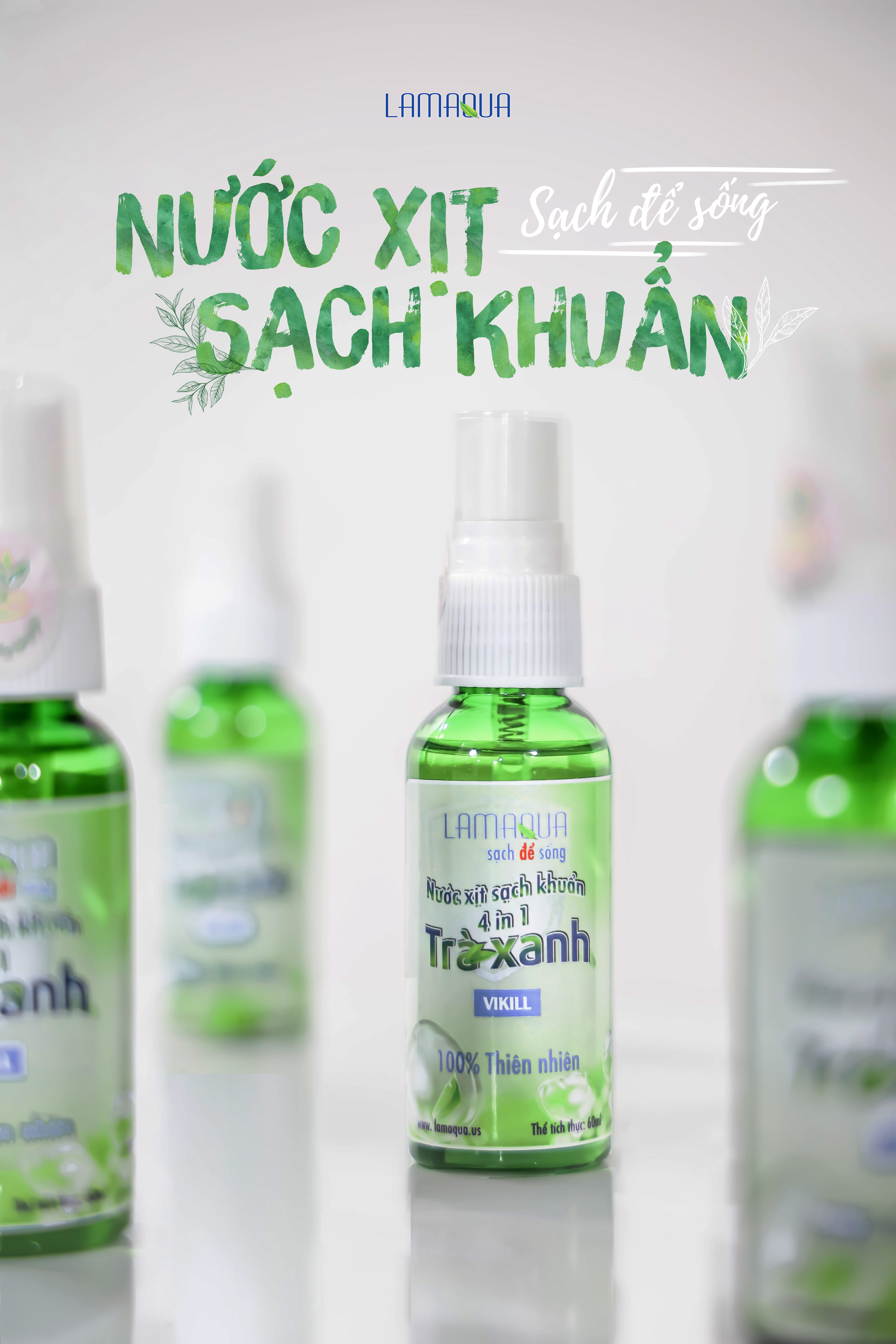 XỊT KHUẨN LAMAQUA trà xanh 4 in 1