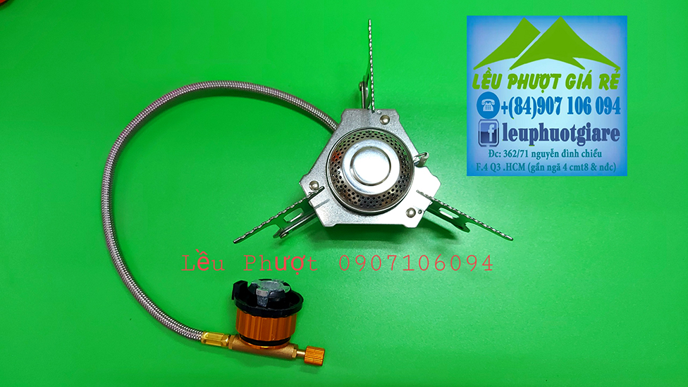 Bếp gas phượt cắm trại dã ngoại kèm đầu chuyển bình ga quốc tế sang việt nam