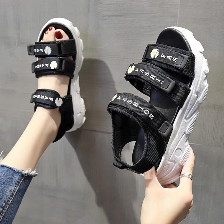 (free ship + Sẵn) Sandal quai hậu học sinh, dép sandal 3 quai