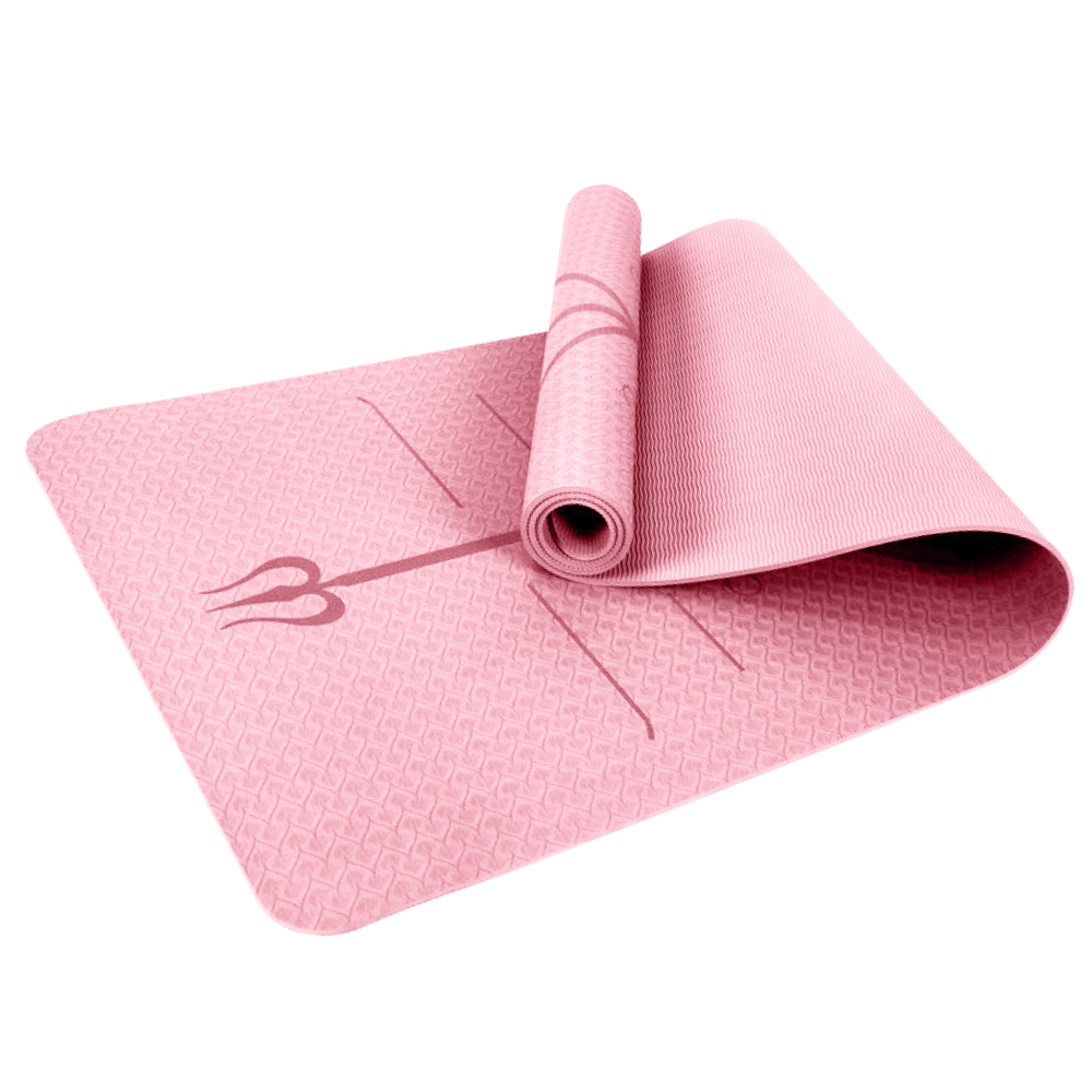 BG Thảm Tập Yoga Định Tuyến TPE YOGA MAT 6012 Chọn Màu – Chọn Độ Dày + Bao Thảm Tập Yoga + Dây Buộc Thảm Tập Yoga