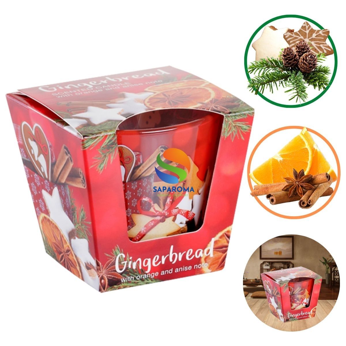 Ly nến thơm tinh dầu Bartek Gingerbread 115g QT06456 - bánh gừng, táo, quế, trang trí, thơm phòng, thư giãn, hỗ trợ khử mùi (giao mẫu ngẫu nhiên)