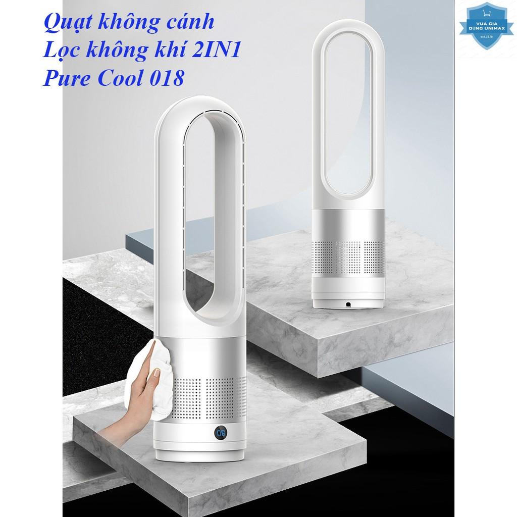 Lọc không khí quạt không cánh 2in1 PURE COOL 018 màn hình LCD hiển thị 8 tốc độ gió- Quạt bàn sang trọng