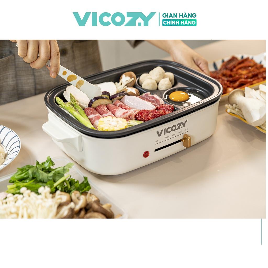 Bếp nướng lẩu đa năng Vicozy Grill Pot Plus - Hàng chính hãng