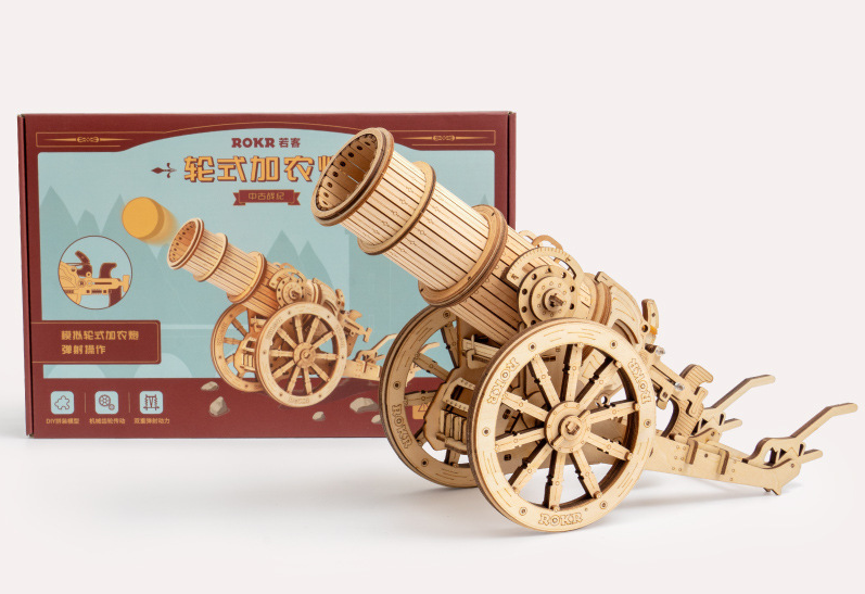 Mô Hình Gỗ 3D Robotime Mô Hình Machine Xe Bắn Bóng Tự Hành