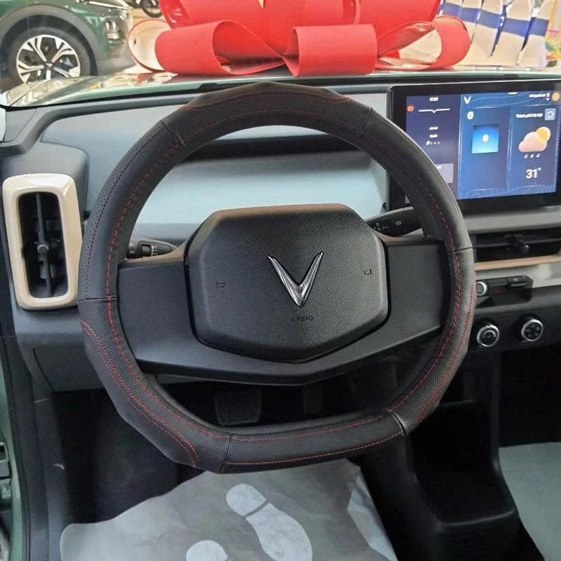 Bọc Vô lăng, Bọc Tay lái da thật, mẫu Dcut cho Vinfast VF3, VF E34
