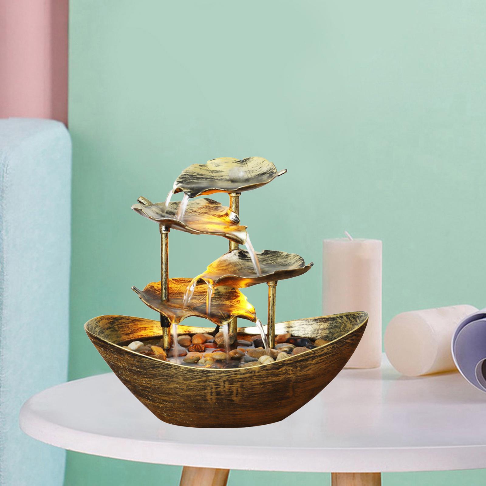 Relaxation Indoor Tabletop Fountain LED Light for Garden Desktop Decoration