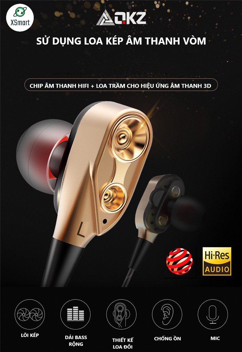 Tai Nghe Chống Ồn XSmart CK8 PRO NEW BASS 2021 Full hộp Giải Trí Chơi Game Cực Đã Có Mic Đàm Thoại - Hàng Chính Hãng