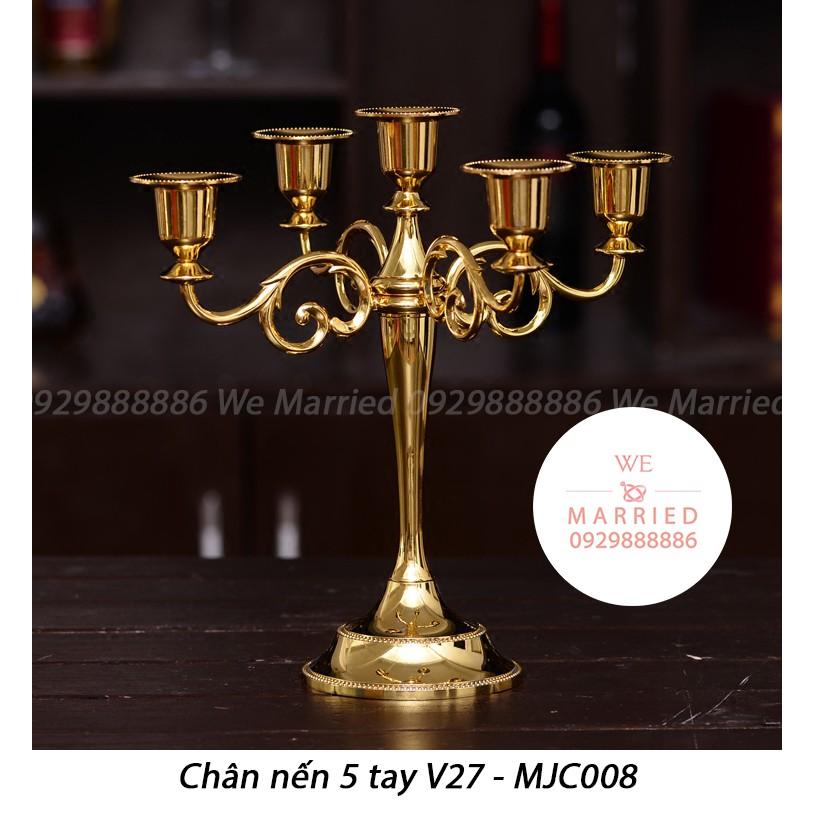 Chân Nến 5 Tay 27cm