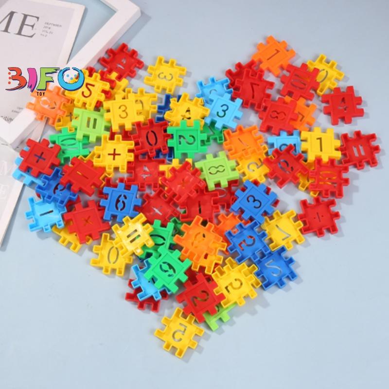 Bộ 50 khối nhựa xây dựng Building block 4x4cm siêu thú vị đồ chơi lắp ghép xếp hình nhiều màu sắc cho bé